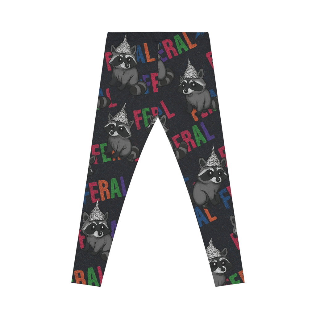 Feral Raccoon Leggings – Funny Animal Print Pants for Women | Bold Gift for Animal Lovers
