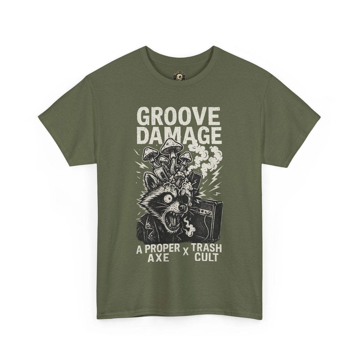 Groove Damage T-Shirt – A Proper Axe x Trash Cult Collab – Stoner Groove Punk Shirt