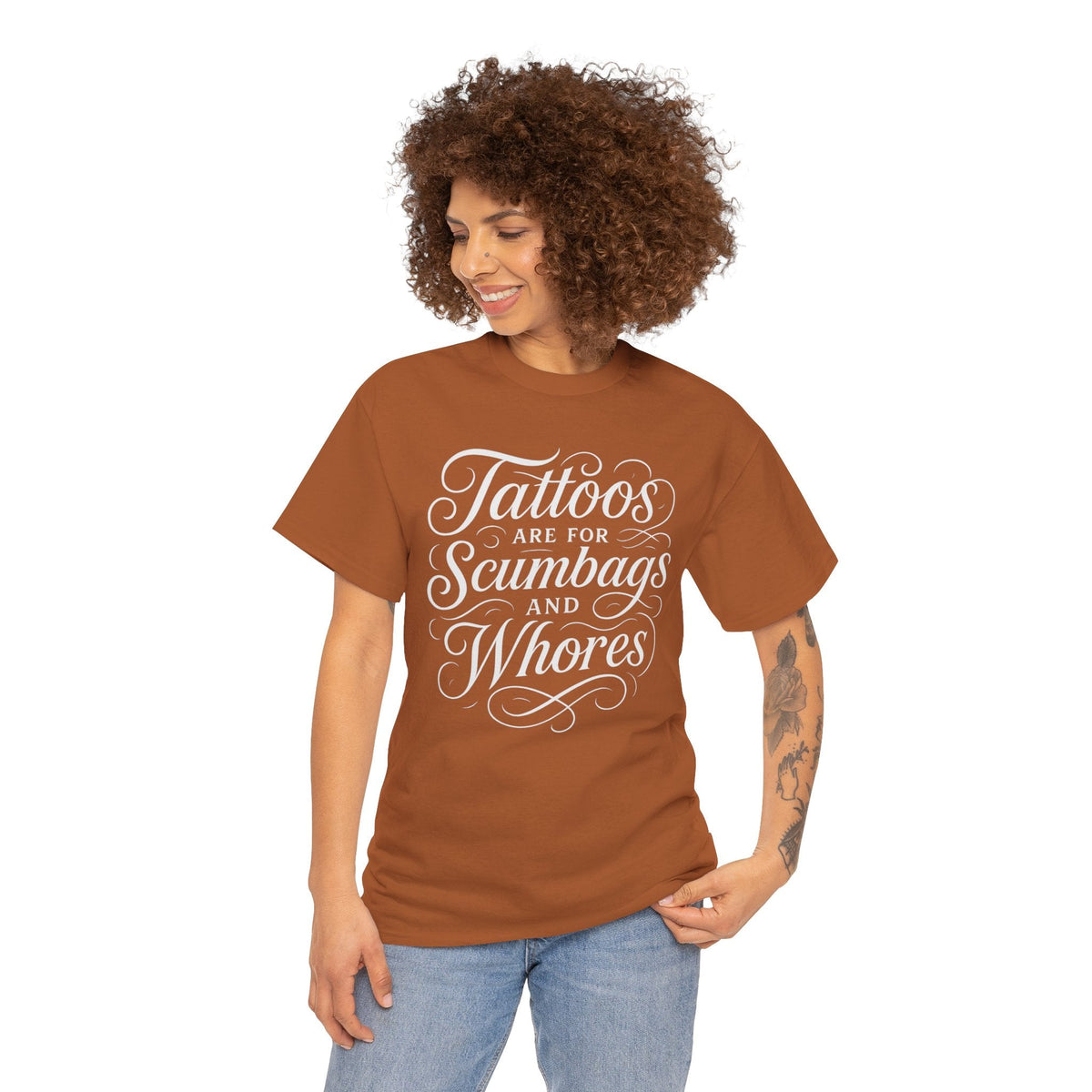 Casual Graphic Tee - "Tattoos Are for Scumbags and Whores" - Edgy Streetwear, Gift for Tattoo Lovers, Fun Unisex Fashion, Unique [...]