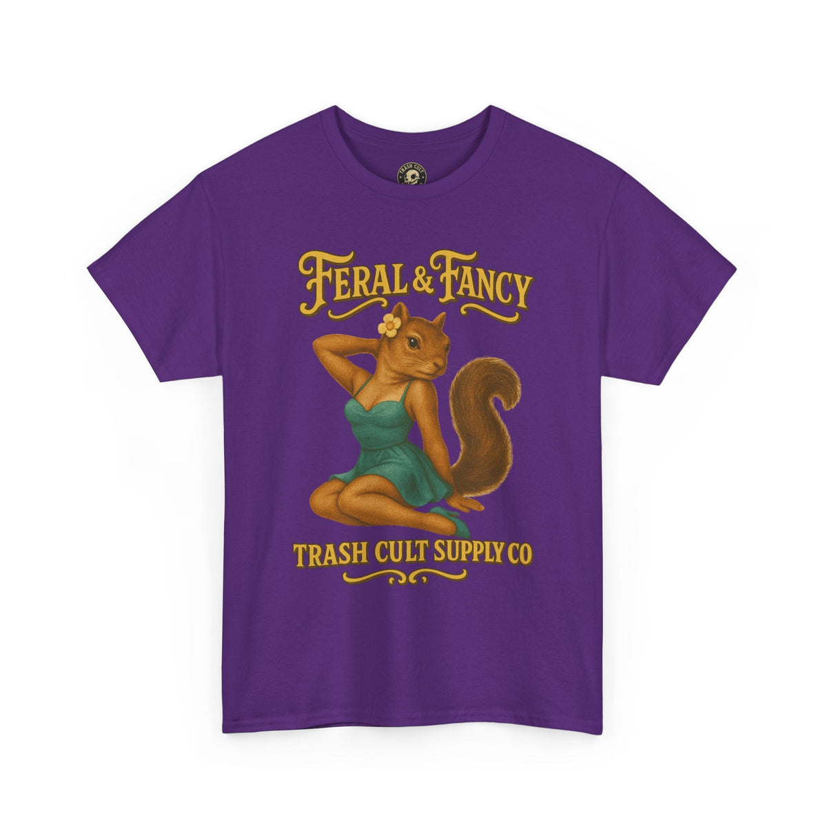 Feral & Fancy Pin-Up Squirrel Shirt – Vintage 1950s Style | Trash Cult Supply Co | Gildan 5000