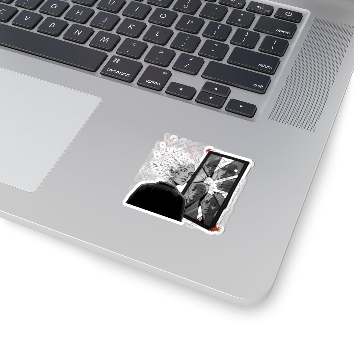 Xian Allen x Trash Cult Sticker – “Don’t Look Too Close” | Surreal Mirror Kiss Cut Decal