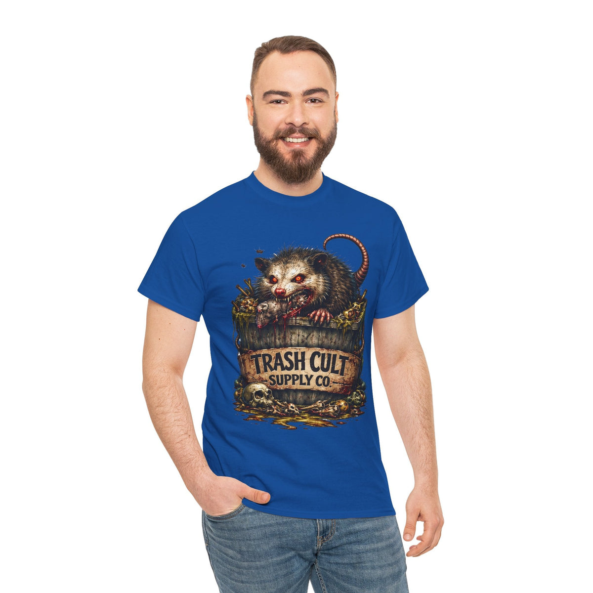 Opossum Trash Cult Tee — Vintage Grunge Wildlife Graphic T-Shirt