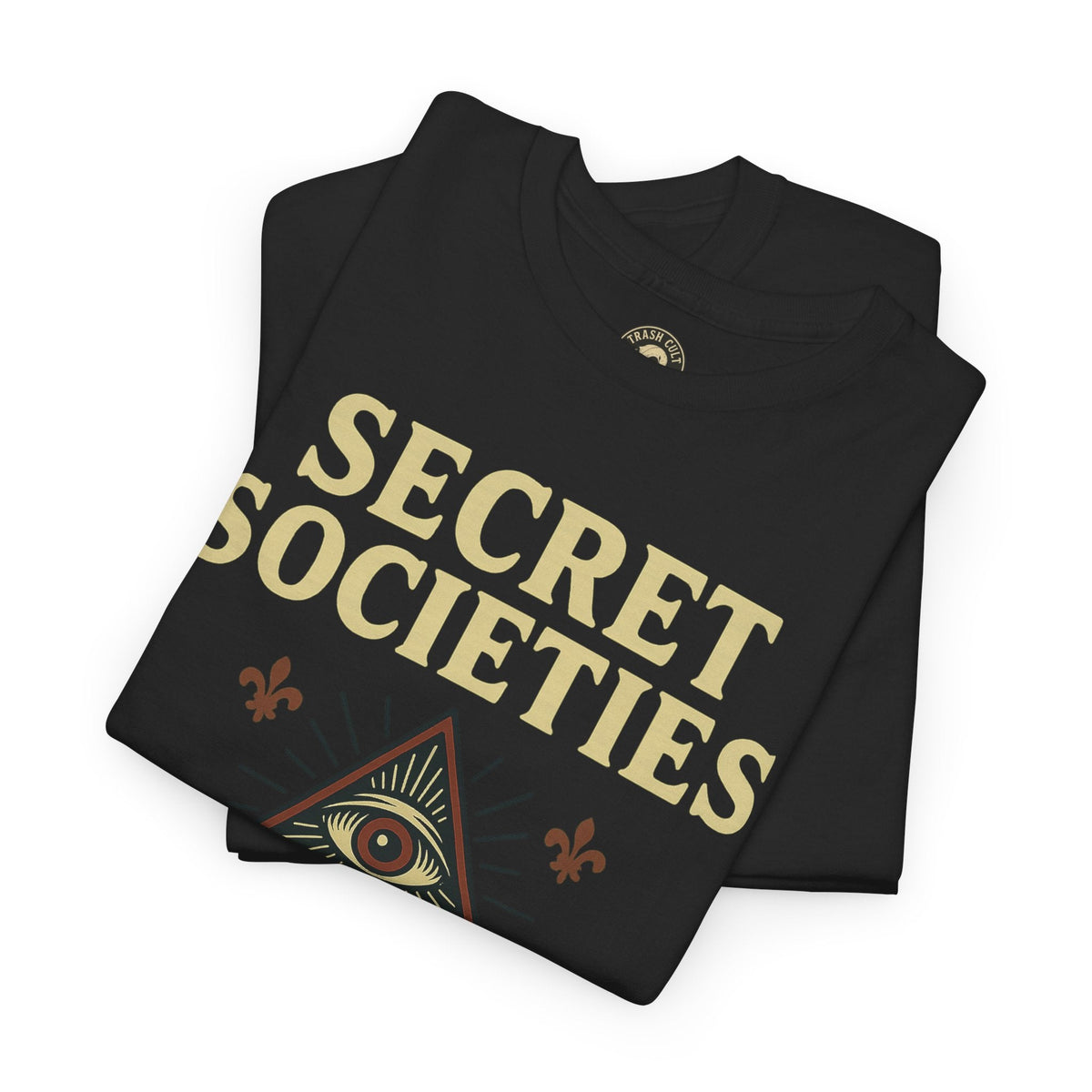 Secret Societies Shirt – Illuminati Eye Graphic Tee – Gildan 5000 Soft Cotton – Trash Cult Vintage Design