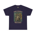 God’s Favorite Mistake Shirt – Raccoon Angel Flipping the Bird by Trash Cult Supply Co.