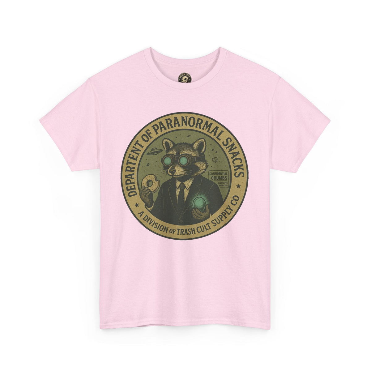 Department of Paranormal Snacks Shirt – Trash Cult Supply Co – Vintage Cryptid Division Tee – Gildan 5000