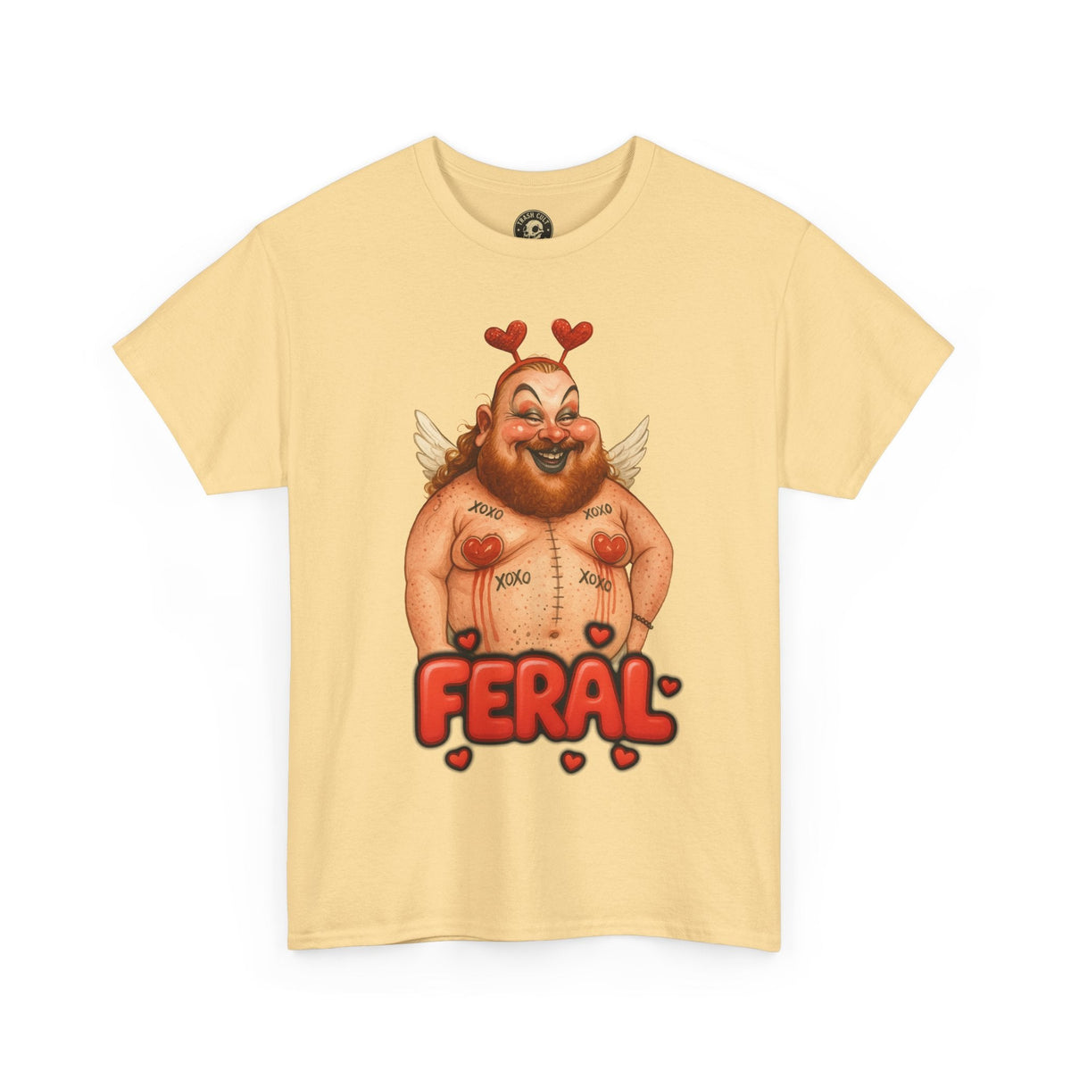 Feral Cupid Macabre Valentine Shirt | Fun Graphic Shirt, Quirky Gift, Casual Wear, Valentine's Apparel, Trendy Statement Top