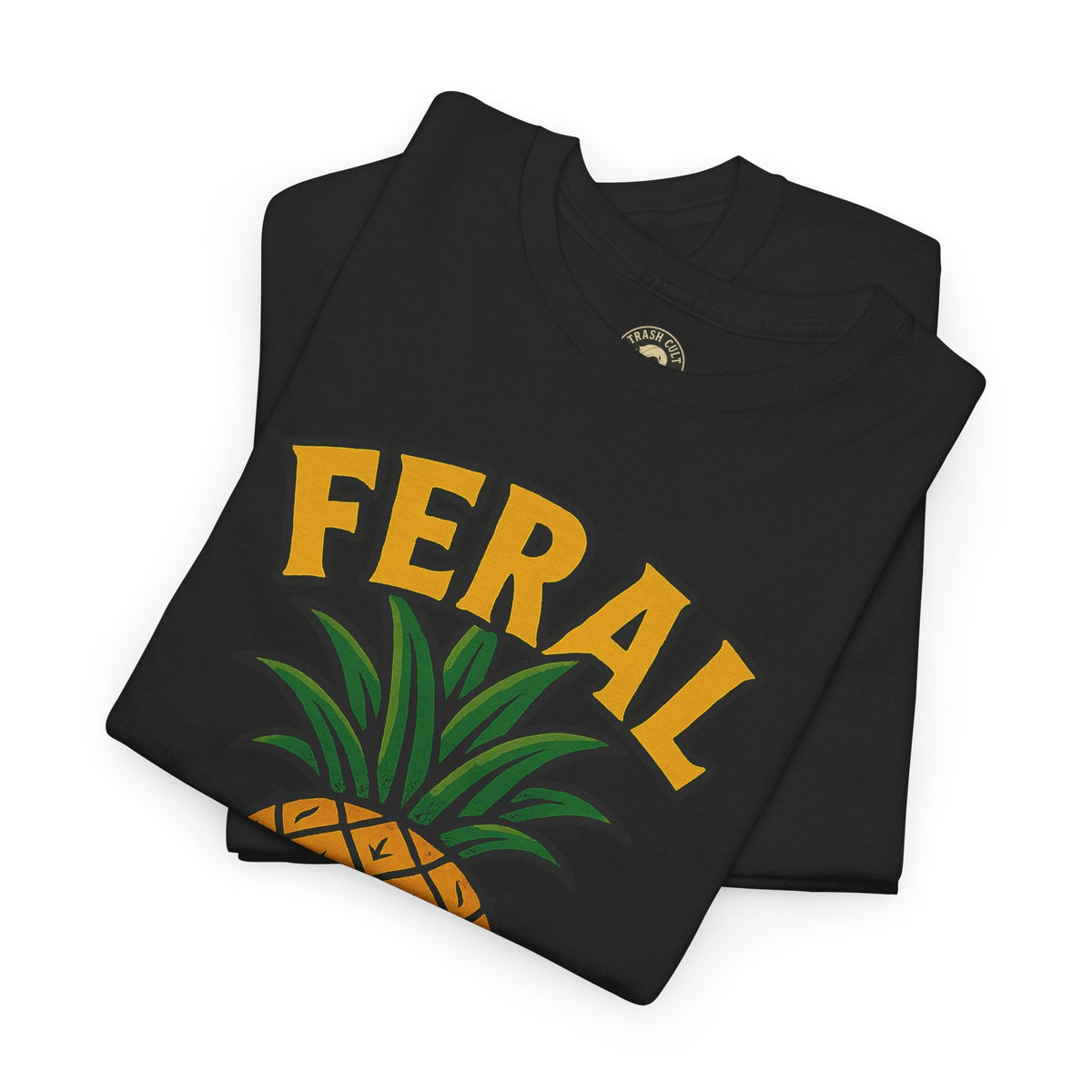 Feral Evil Pineapple Shirt – Aggressive Fruit Trashcore Tee – Gildan 5000 Unisex