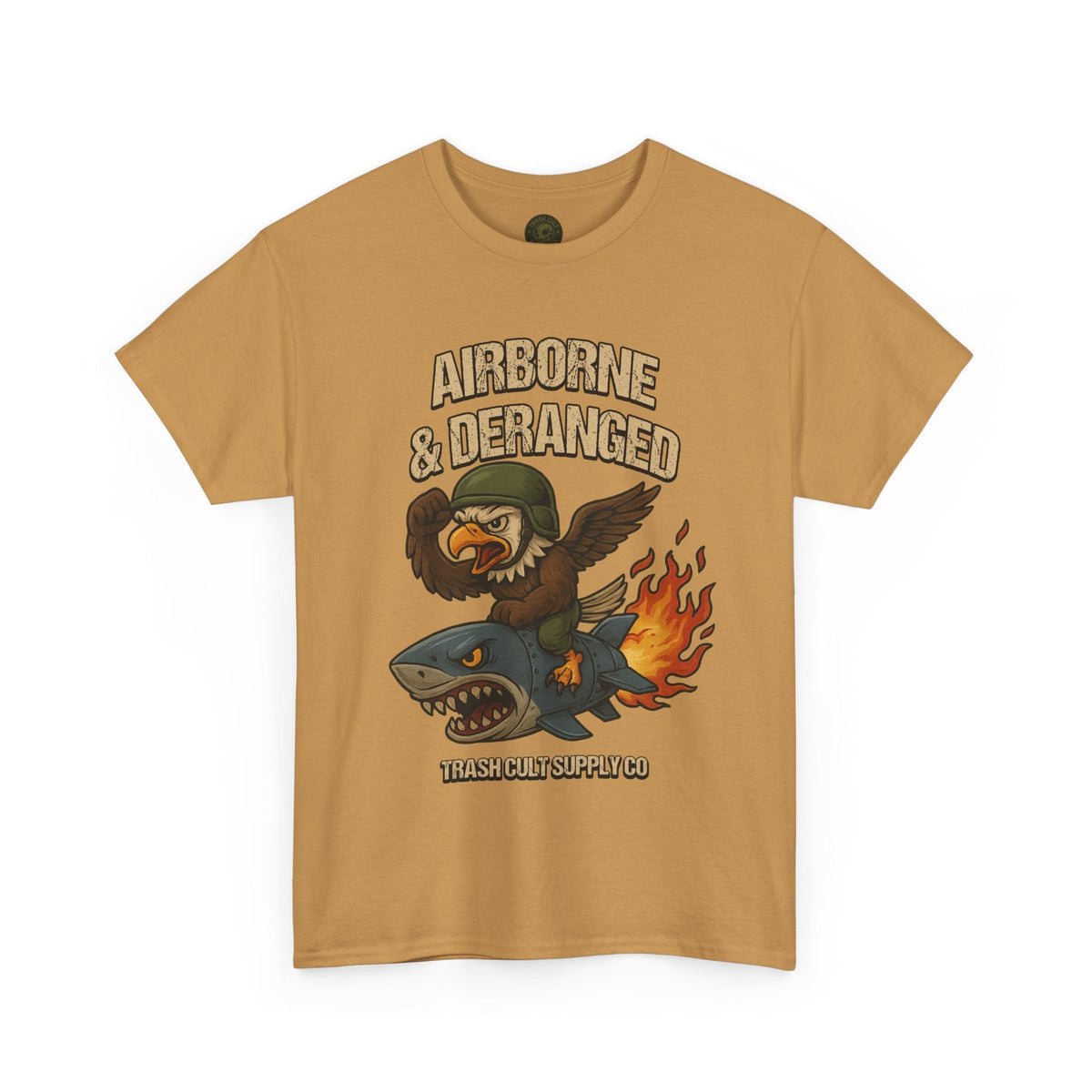 Airborne & Deranged T-Shirt – Trash Cult Supply Co. | Gildan 5000 Heavy Cotton Tee