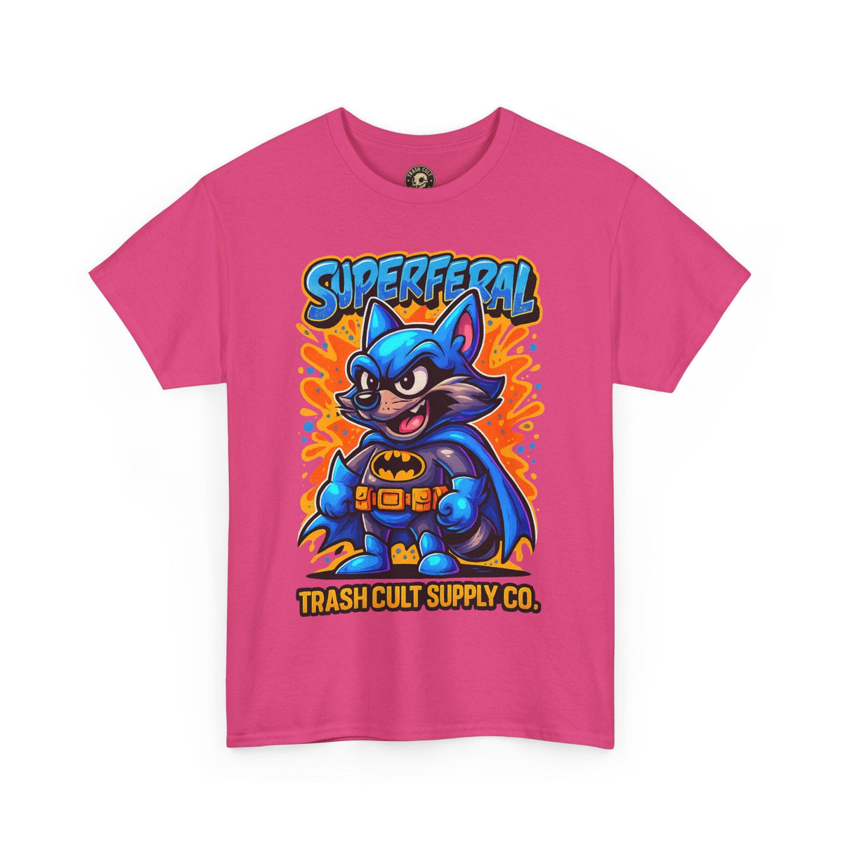 SuperFeral Raccoon Graffiti Shirt – Bold New School Superhero Streetwear | Trash Cult Supply Co