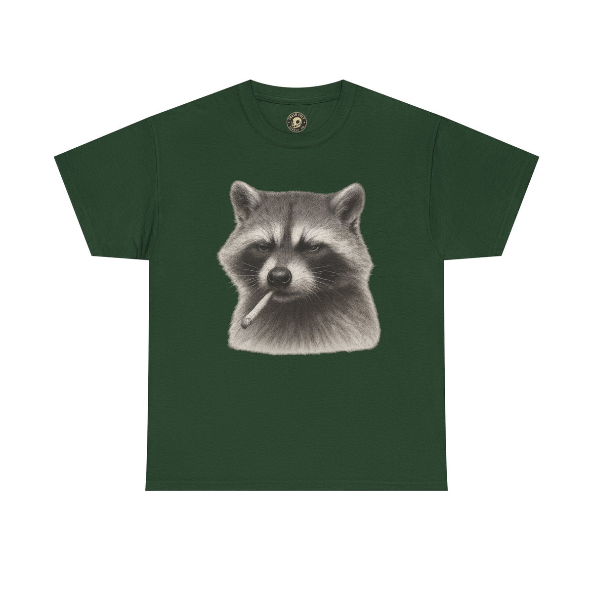 Dirty Harry Raccoon Halftone Shirt – Soft Grit Aesthetic, Smoking Trash Panda Graphic Tee