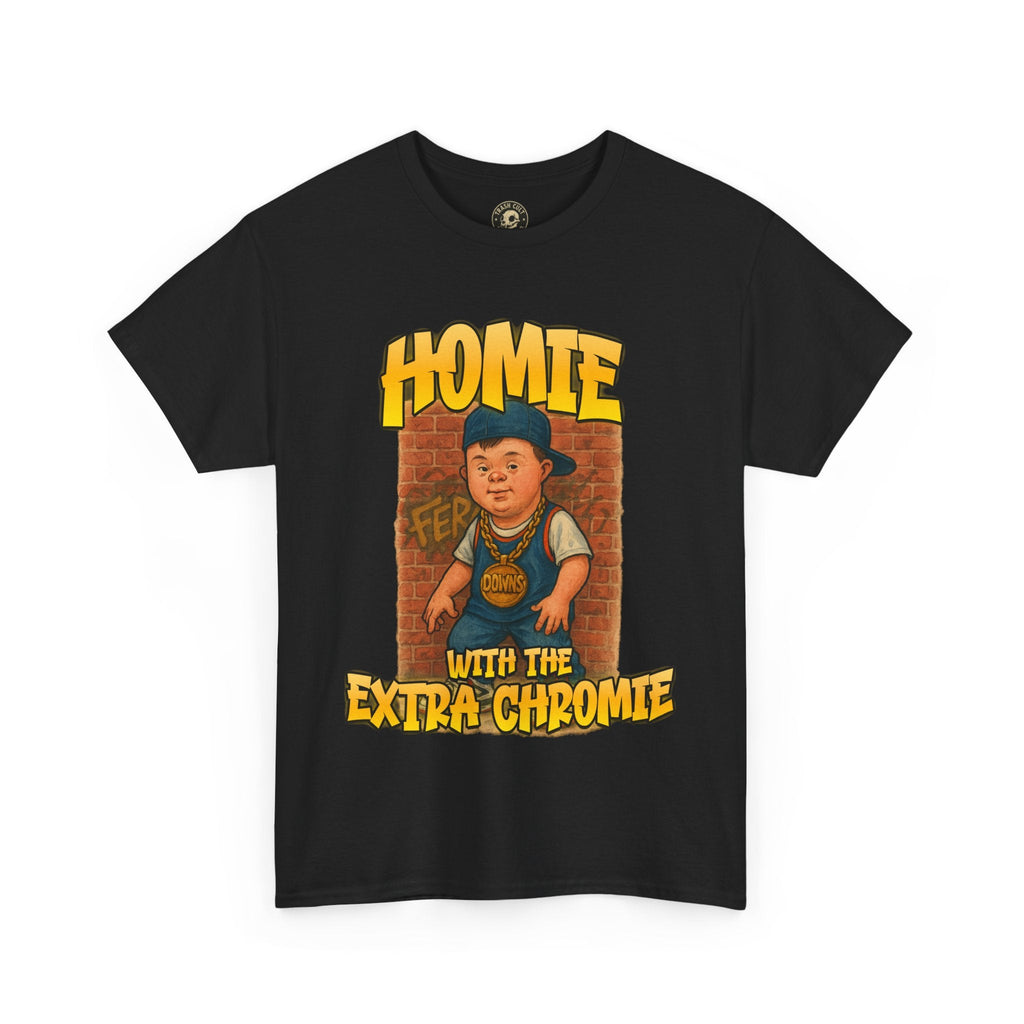 Homie with the Extra Chromie Shirt – Fun Supportive Tee for Down Syndrome Awareness – Gildan 5000