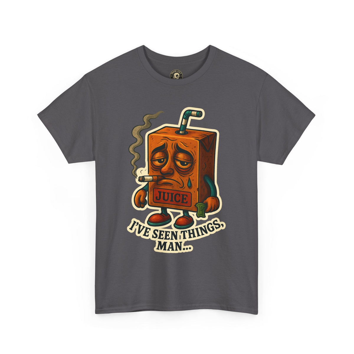 Juice Box Graphic Tee - I've Seen Things Man, Funny T-Shirt, Gift for Friends, Unisex Cotton Tee, Humor Merchandise