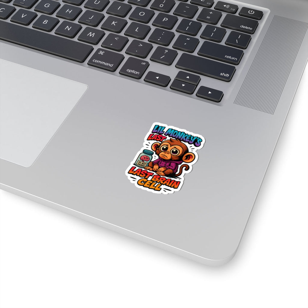 Lil Monkey’s Last Brain Cell Vinyl Sticker – Funny ADHD Meme Sticker – Mental Health Humor