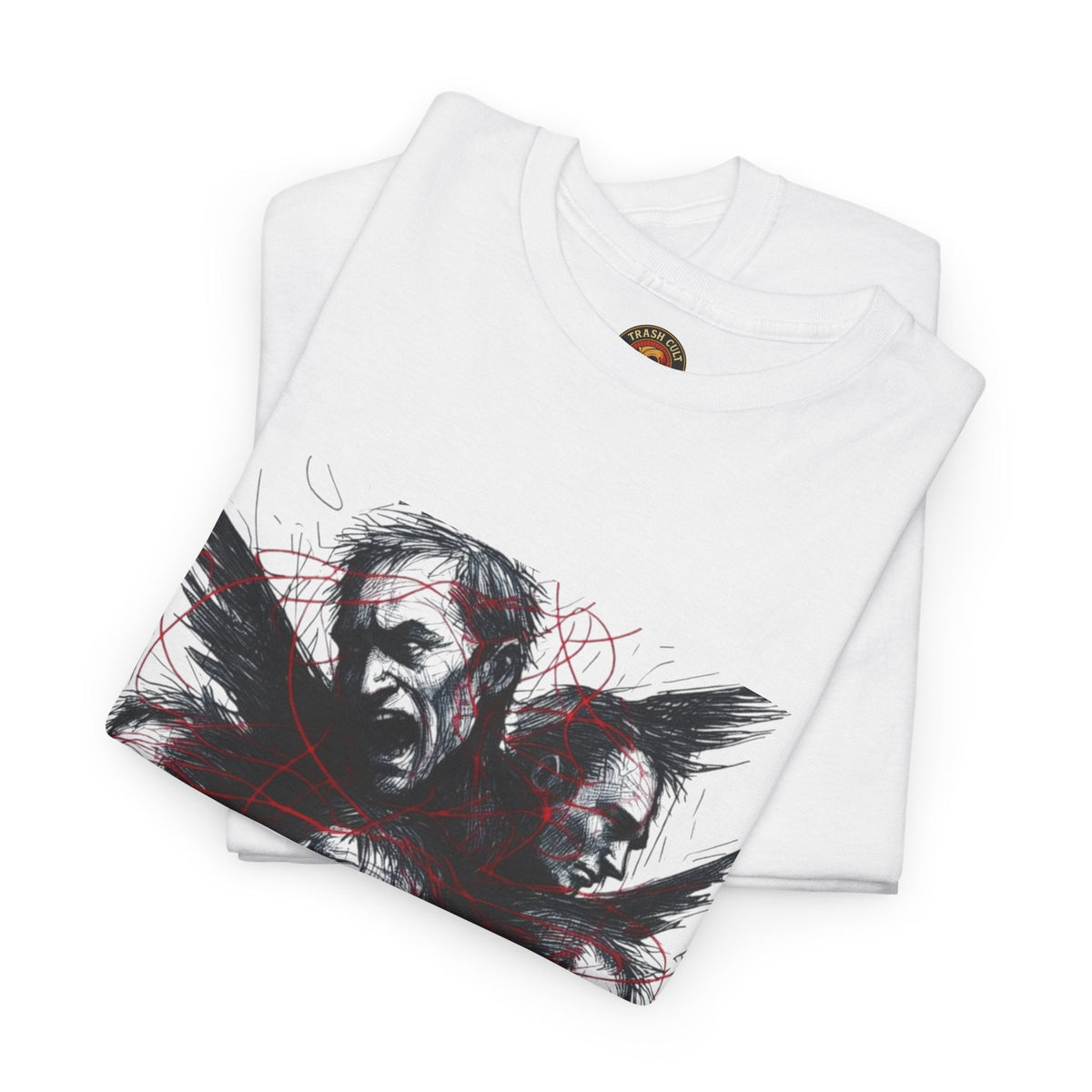 Xian Allen x Trash Cult Shirt – “Loud Inside My Head” | Dark Illustrative Art Tee