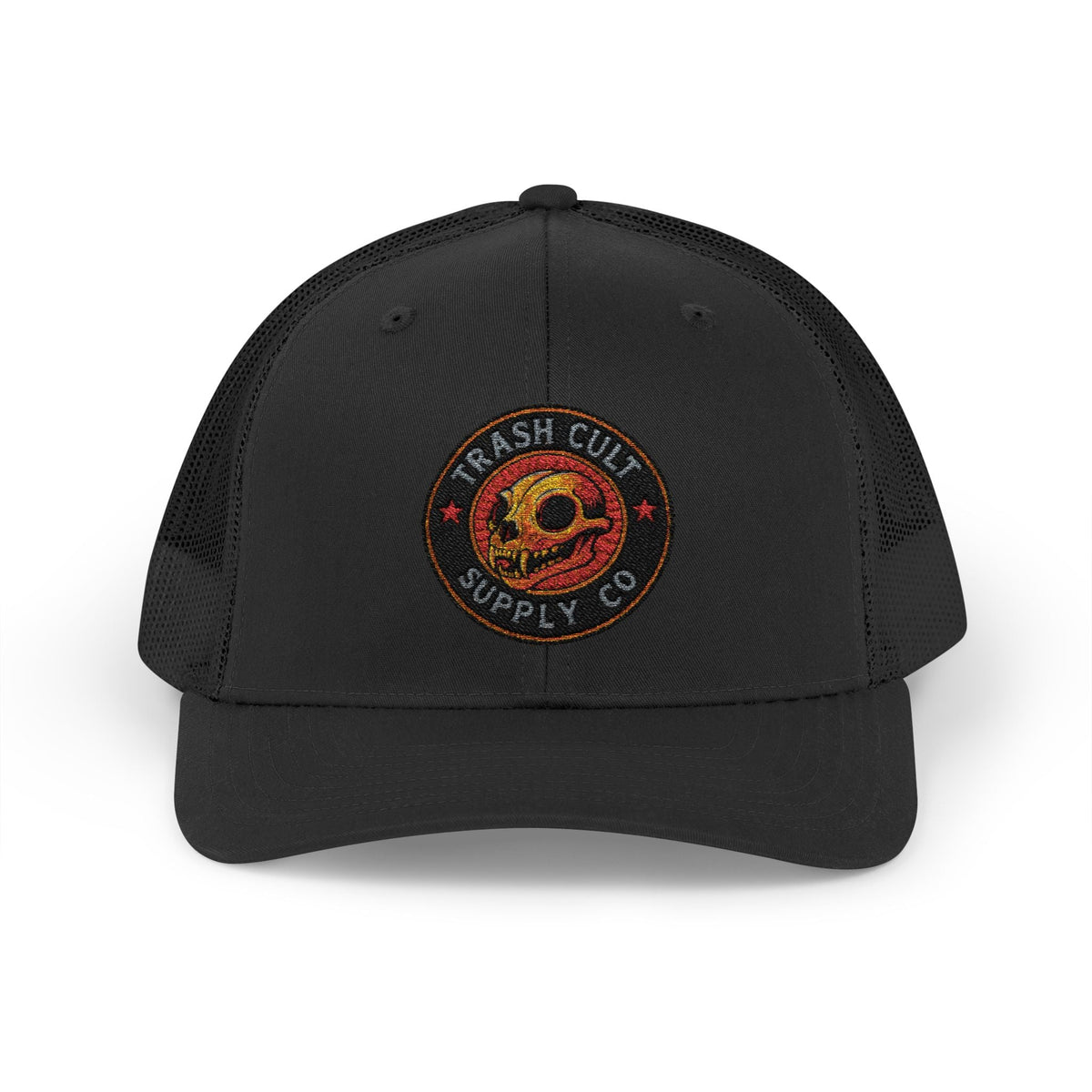 Trash Cult Supply Co. Trucker Hat – Embroidered Logo Snapback Cap