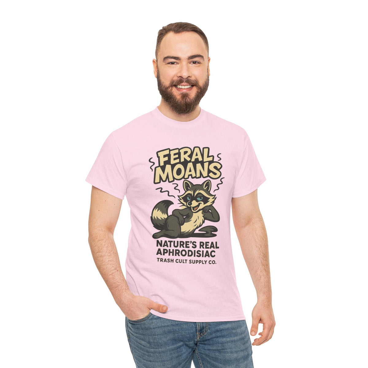 Feral Moans Unisex Heavy Cotton Tee, Funny Graphic Tee, Animal Lover Shirt, Casual Wear, Gift for Nature Enthusiasts