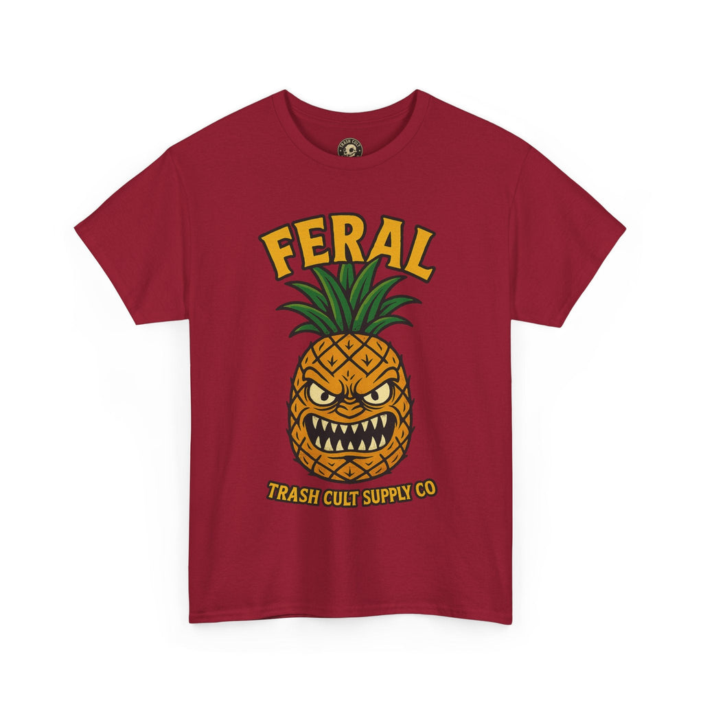 Feral Evil Pineapple Shirt – Aggressive Fruit Trashcore Tee – Gildan 5000 Unisex