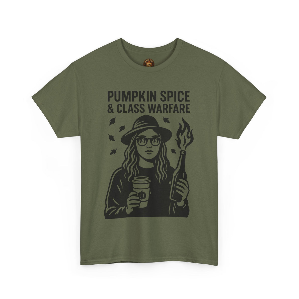 Pumpkin Spice & Class Warfare Shirt – Fall Riot Girl Graphic Tee – Fall of Humanity Collection – Trash Cult Supply Co.