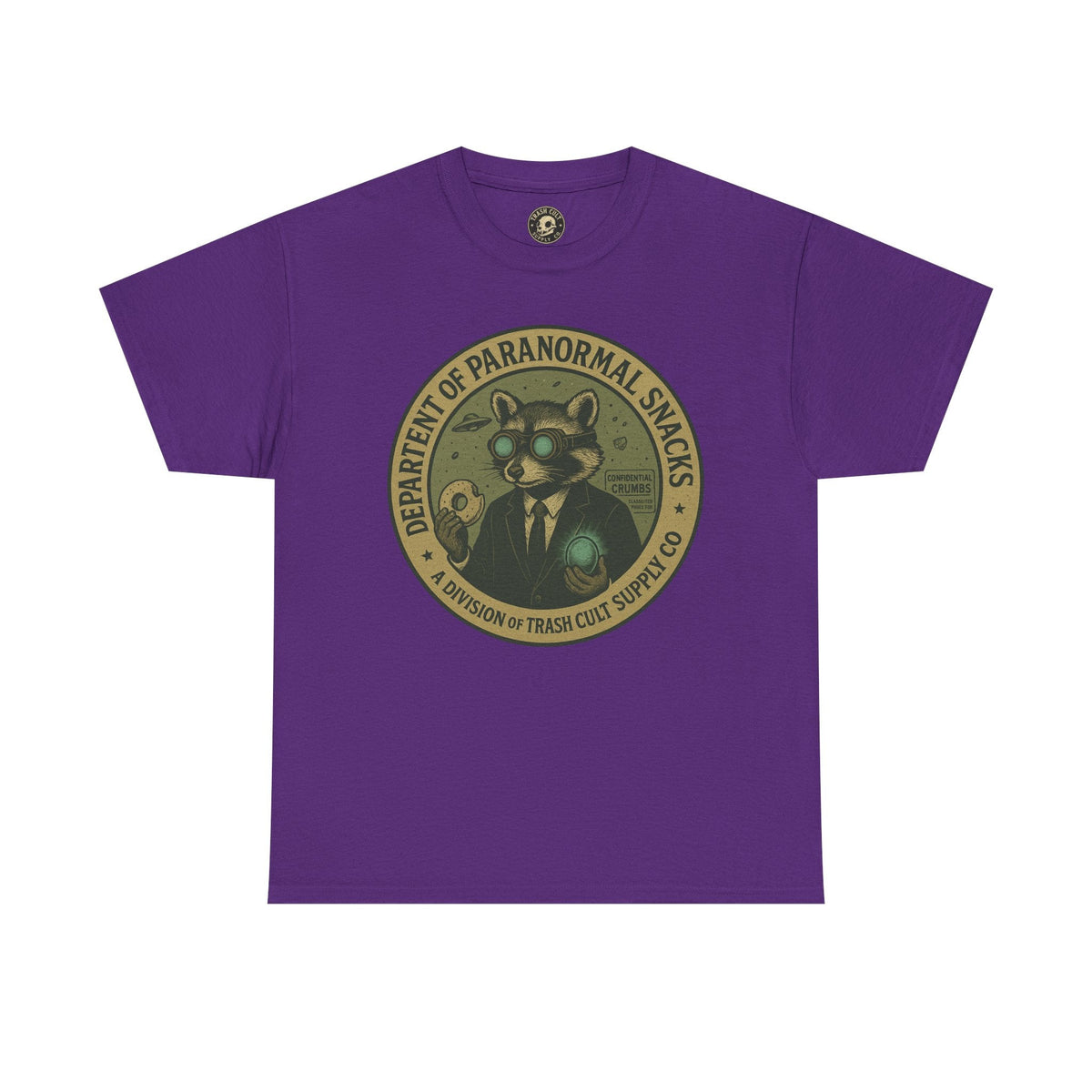 Department of Paranormal Snacks Shirt – Trash Cult Supply Co – Vintage Cryptid Division Tee – Gildan 5000