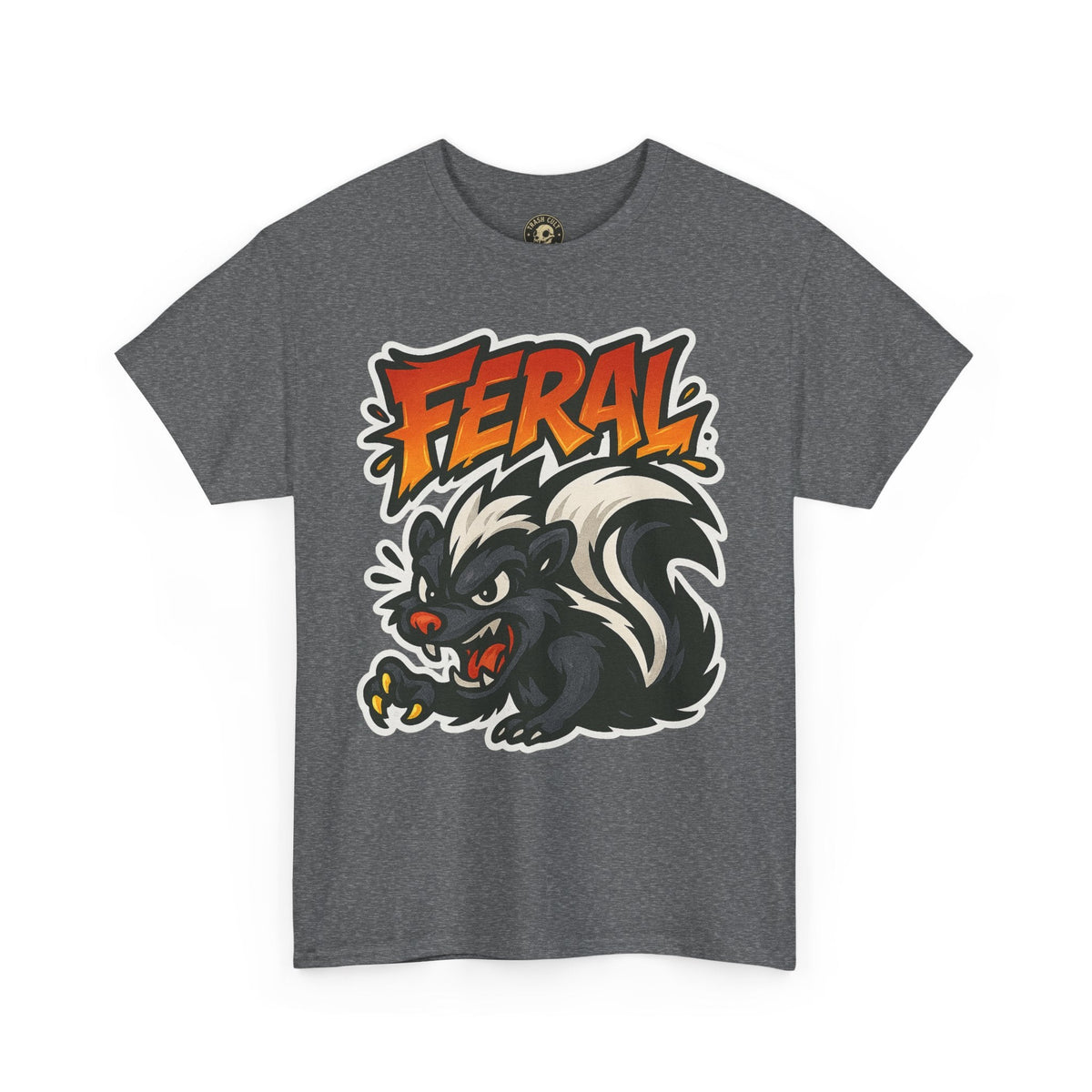 Feral  Skunk Graphic Tee, Cool T-Shirt, Streetwear Style, Unique Gift, Animal Lover Apparel, Fun Casual Wear