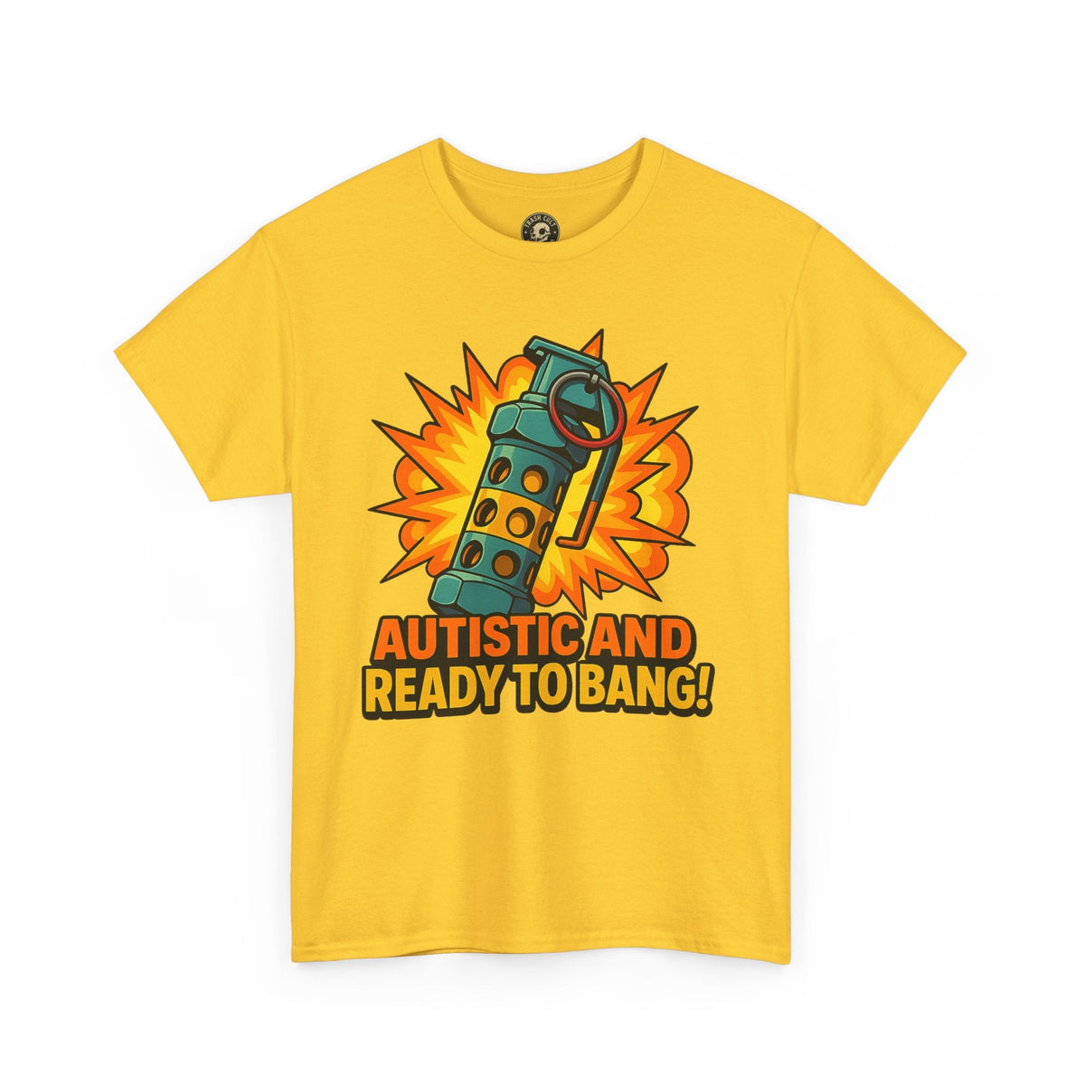 Autistic and Ready to Bang! Unisex Heavy Cotton Tee | Fun Graphic Tee, Autistic Pride, Gift for Autism Awareness, Casual Wear
