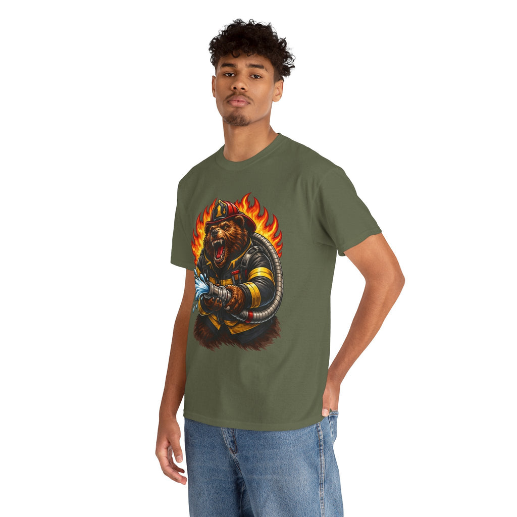 Firefighter Bear T-Shirt – Brave Fireman Graphic Tee