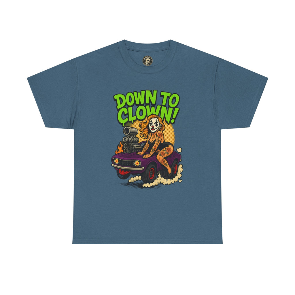 Unisex Graphic Tee | Down to Clown T-Shirt, Fun Statement Shirt, Casual Wear, Gift for Friends, Festivals, Halloween