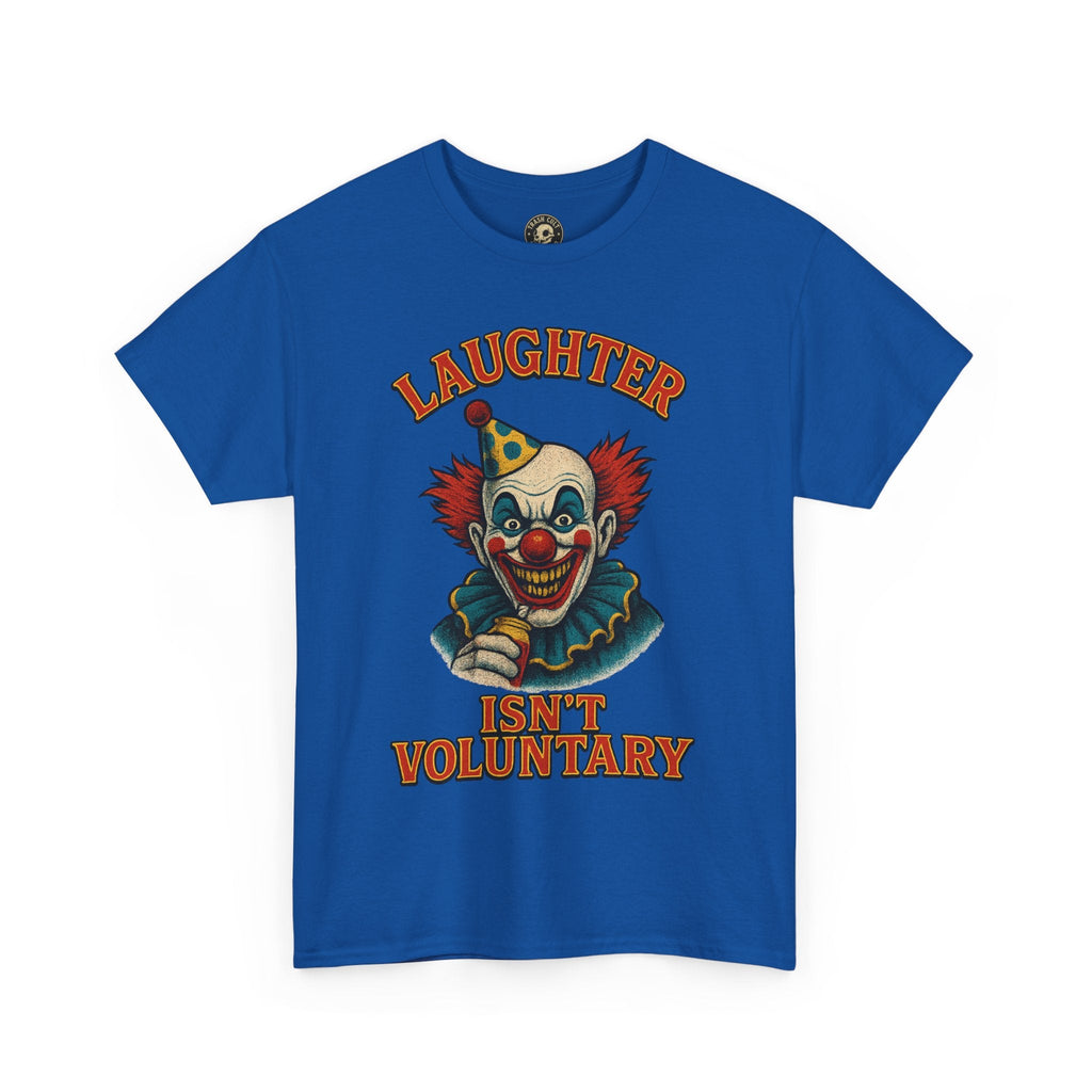 Laughter Isn’t Voluntary Creepy Clown Shirt – Circus Horror Tee – Gildan 5000