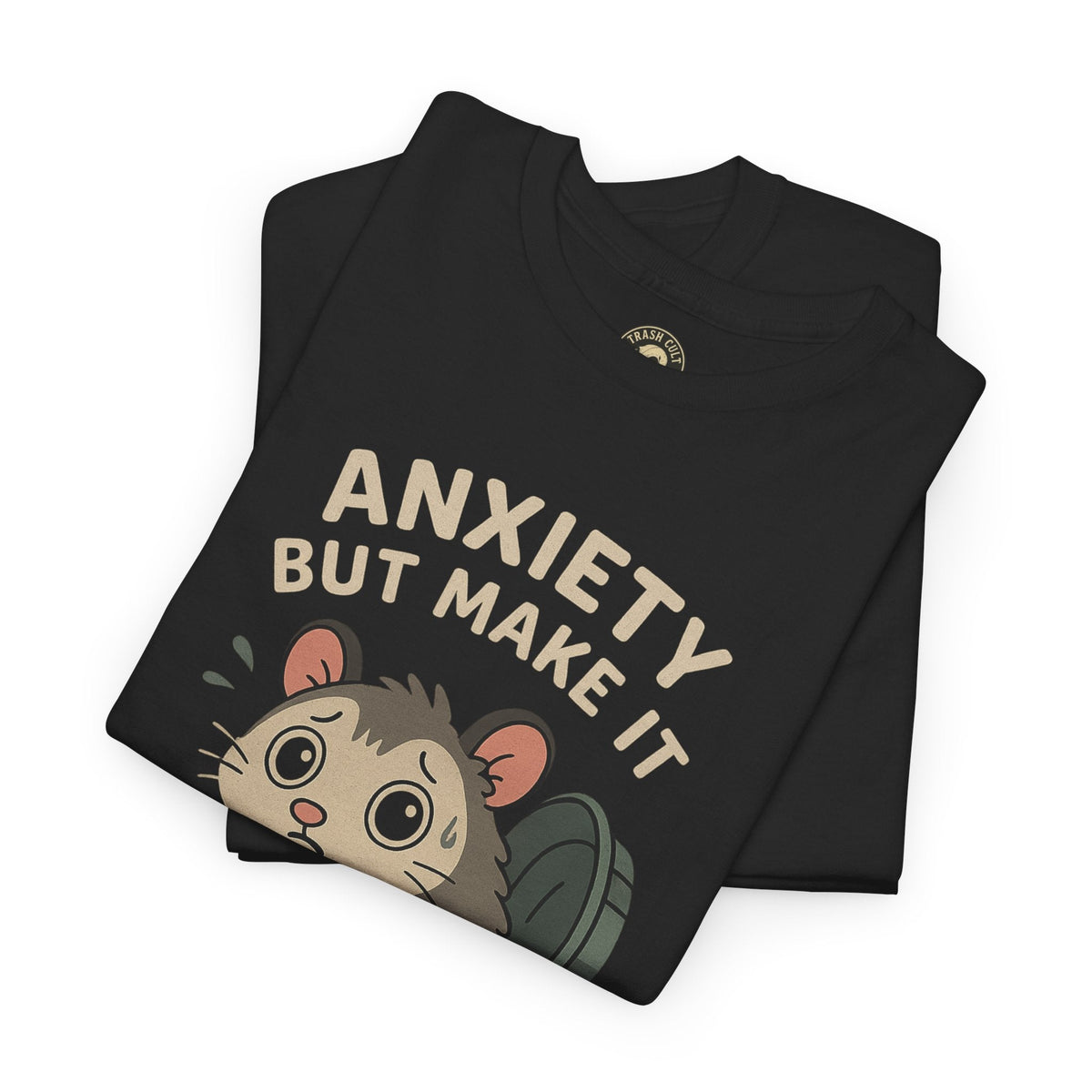 Adorable Anxiety Unisex Tee, Cute Graphic T-Shirt, Funny Animal Shirt, Casual Wear, Gift for Anxiety Awareness, Everyday Comfort