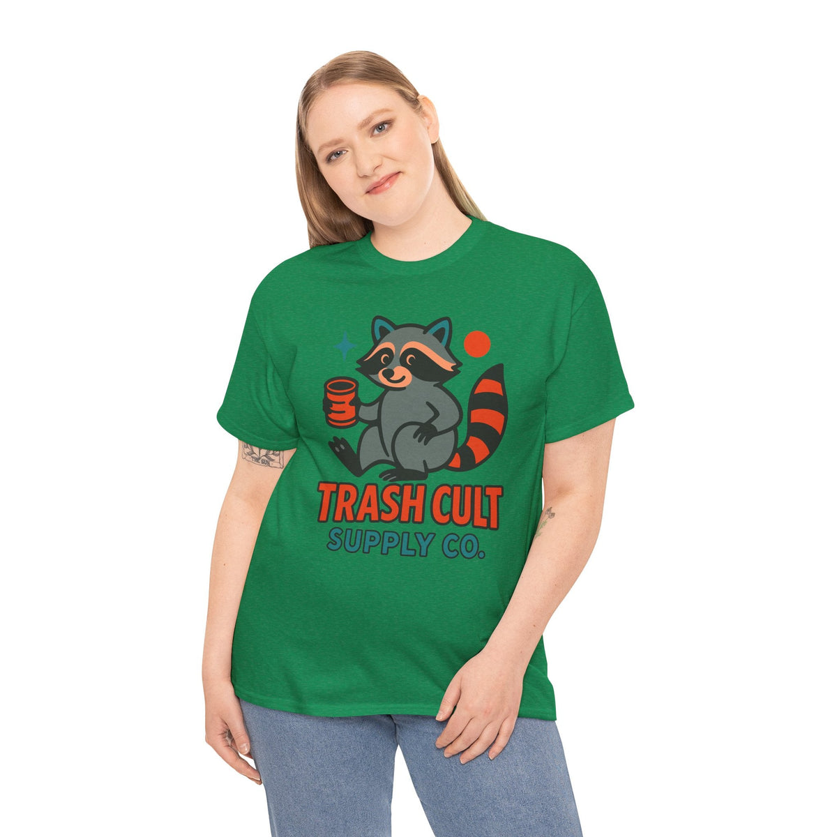 Trash Cult Supply Co. Unisex Heavy Cotton Tee, Eco-Friendly Tee, Gift for Raccoon Lovers, Cute Graphic T-Shirt, Trendy Streetwear, [...]