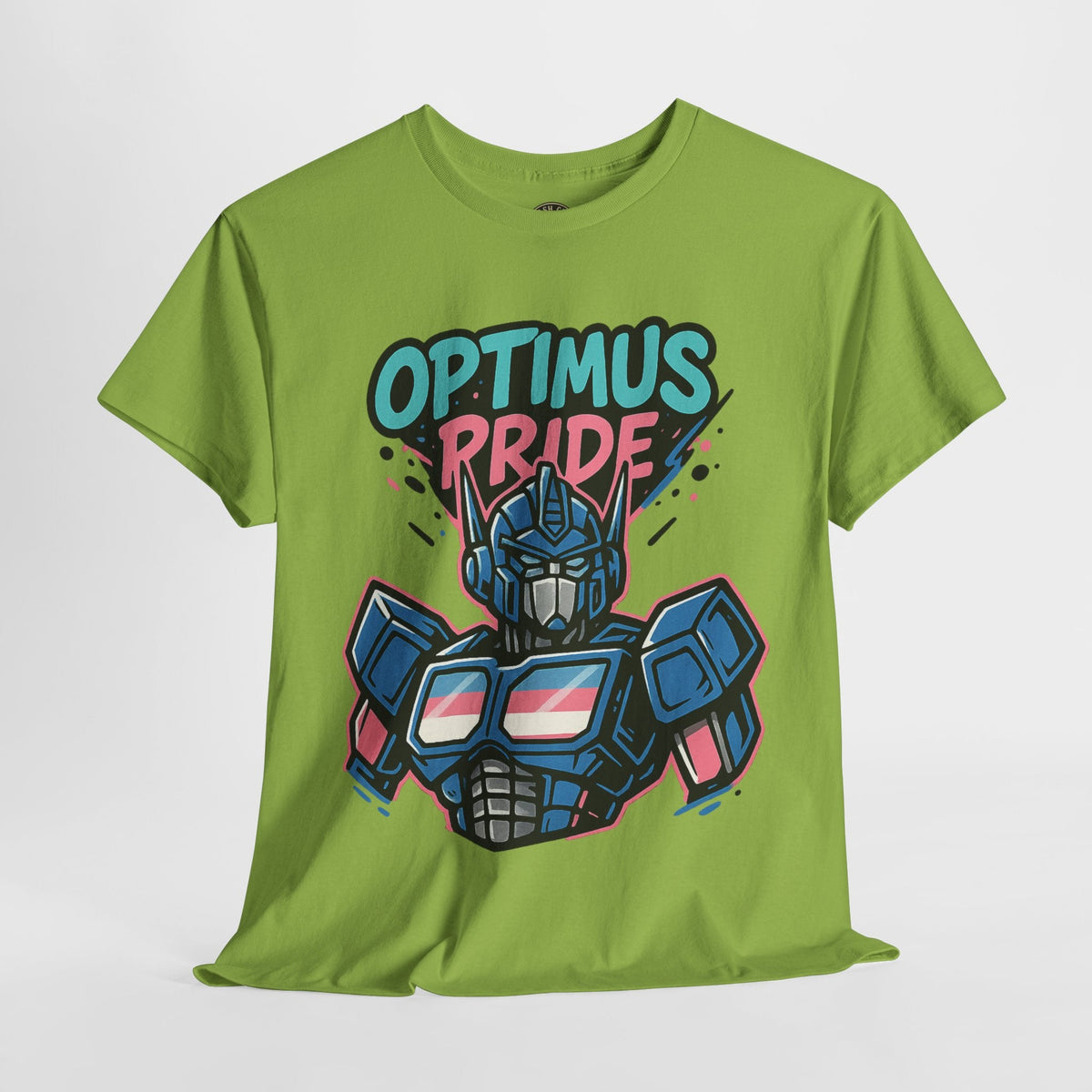Optimus Pride T-Shirt – Trans Pride Robot Graphic Tee | Gildan 5000 Unisex Shirt