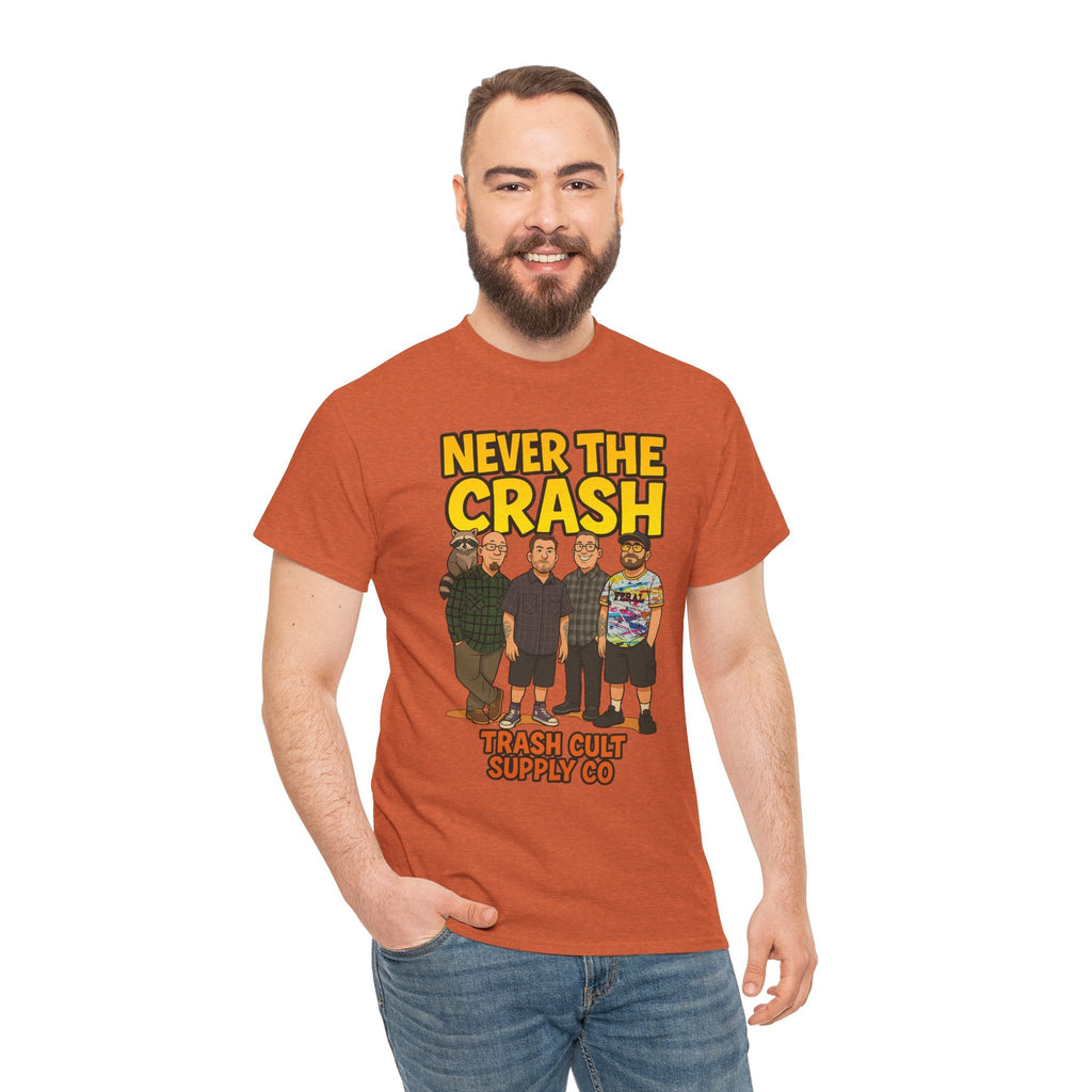 Never The Crash Band Shirt – Bold Graffiti Logo Tee - EXCLUSIVE | Gildan 5000