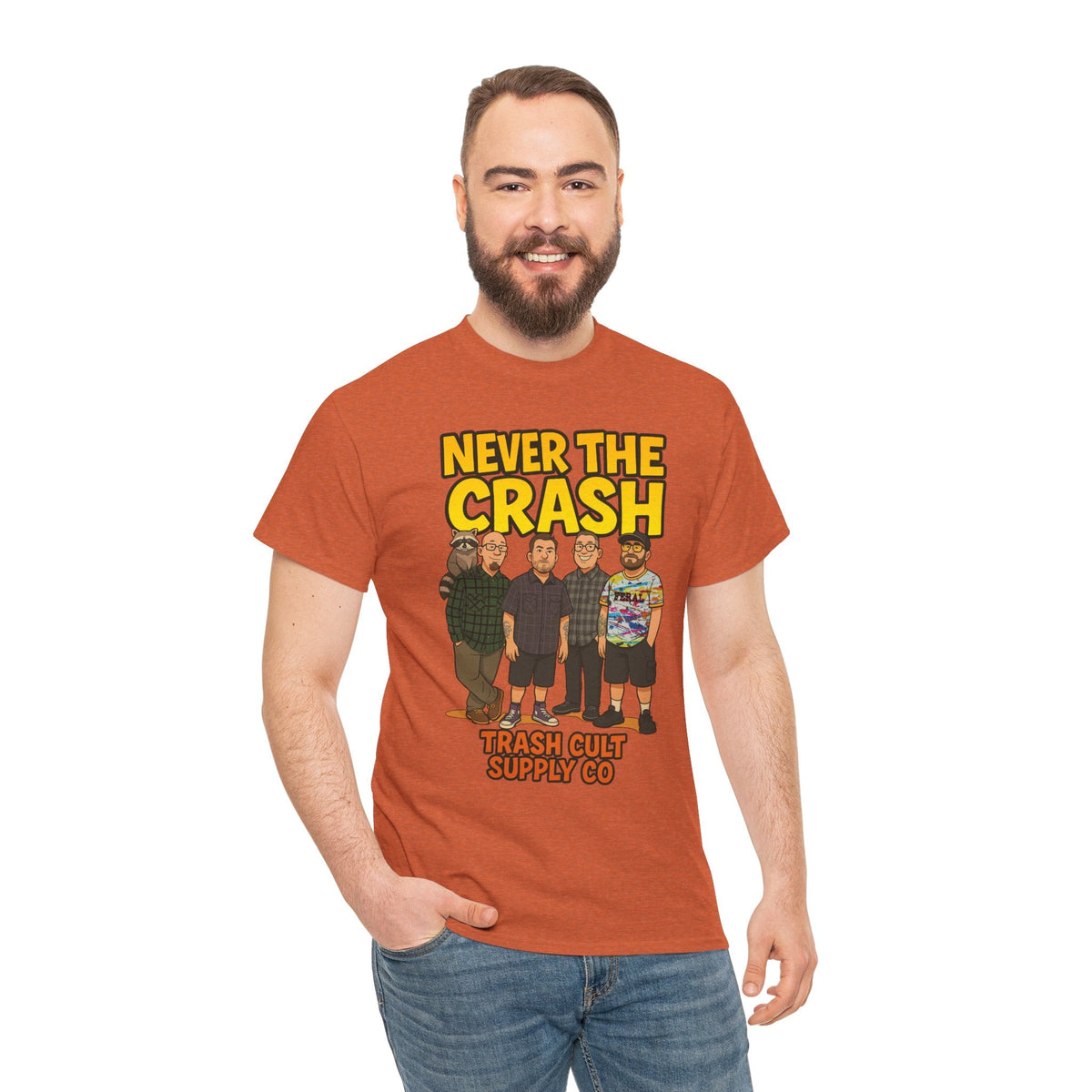 Never The Crash Band Shirt – Bold Graffiti Logo Tee - EXCLUSIVE | Gildan 5000