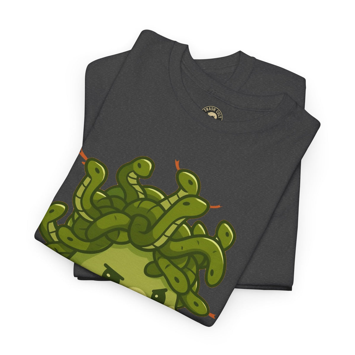 Meow-dusa Funny Cat Medusa T-Shirt – Gildan 5000 Heavy Cotton Tee