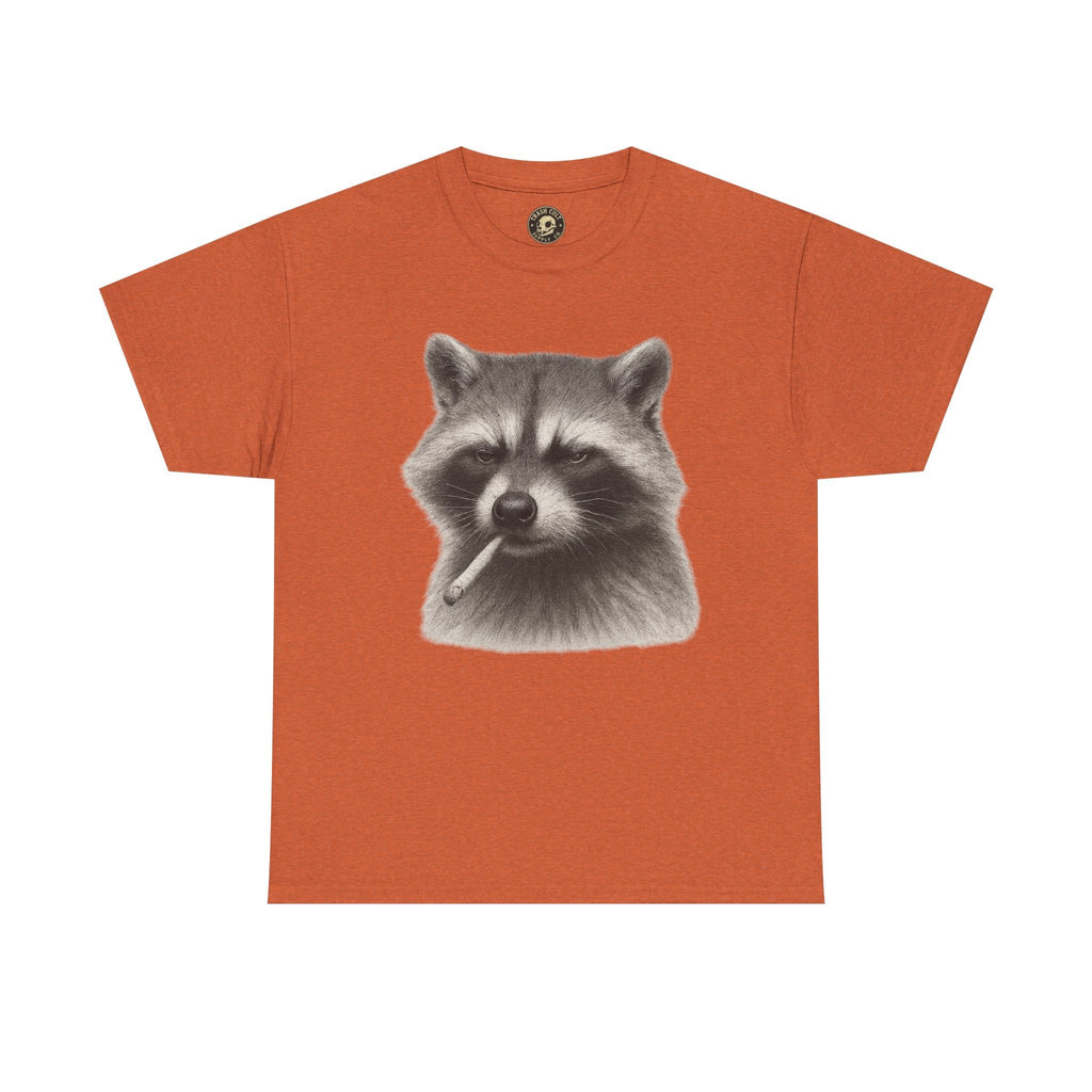 Dirty Harry Raccoon Halftone Shirt – Soft Grit Aesthetic, Smoking Trash Panda Graphic Tee