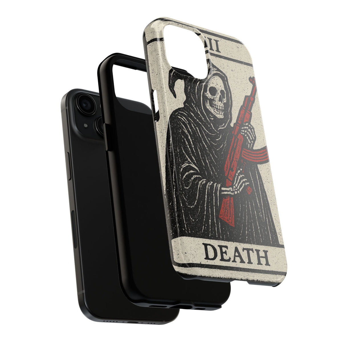 Grim Reaper Phone Case, Tough Phone Case for Gamers, Unique Smartphone Accessories, Halloween Decor, Death-Inspired Gift