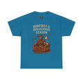 Bonfires & Breakdown Season Shirt – Skeleton Couch Chaos Tee – Fall of Humanity Collection – Trash Cult Supply Co.