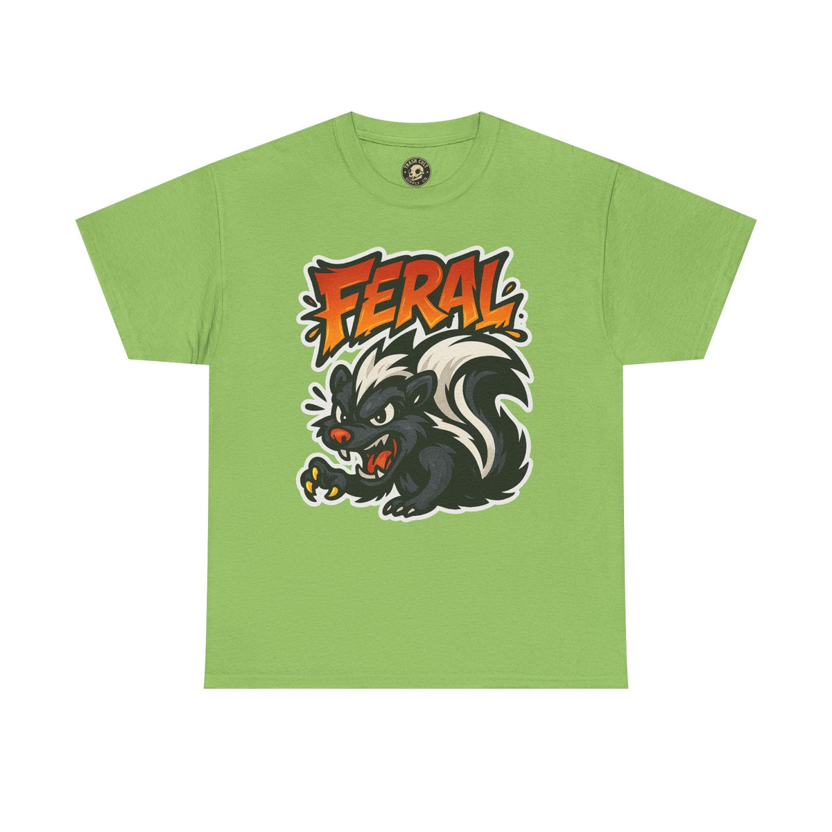 Feral  Skunk Graphic Tee, Cool T-Shirt, Streetwear Style, Unique Gift, Animal Lover Apparel, Fun Casual Wear