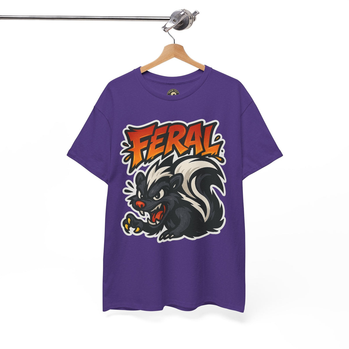 Feral  Skunk Graphic Tee, Cool T-Shirt, Streetwear Style, Unique Gift, Animal Lover Apparel, Fun Casual Wear