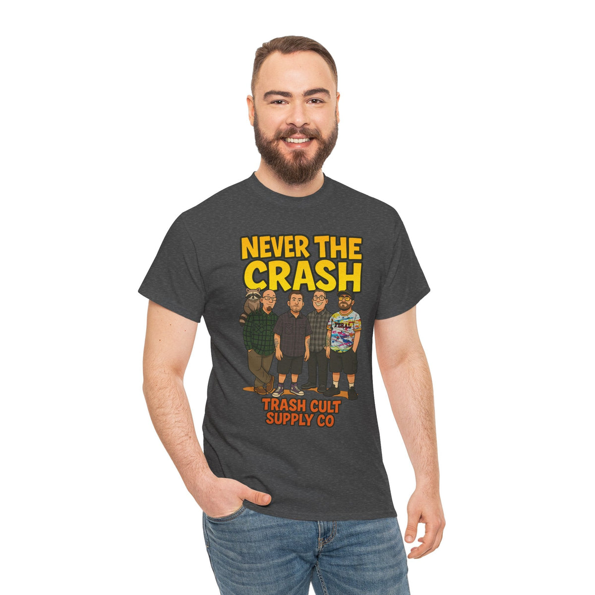 Never The Crash Band Shirt – Bold Graffiti Logo Tee - EXCLUSIVE | Gildan 5000
