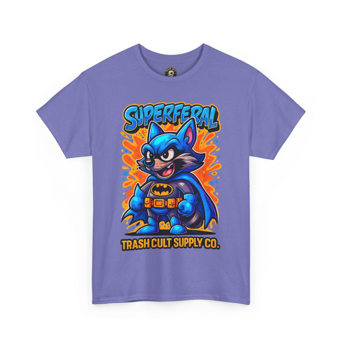 SuperFeral Raccoon Graffiti Shirt – Bold New School Superhero Streetwear | Trash Cult Supply Co