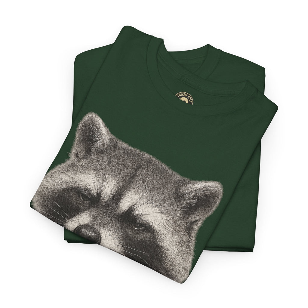 Dirty Harry Raccoon Halftone Shirt – Soft Grit Aesthetic, Smoking Trash Panda Graphic Tee