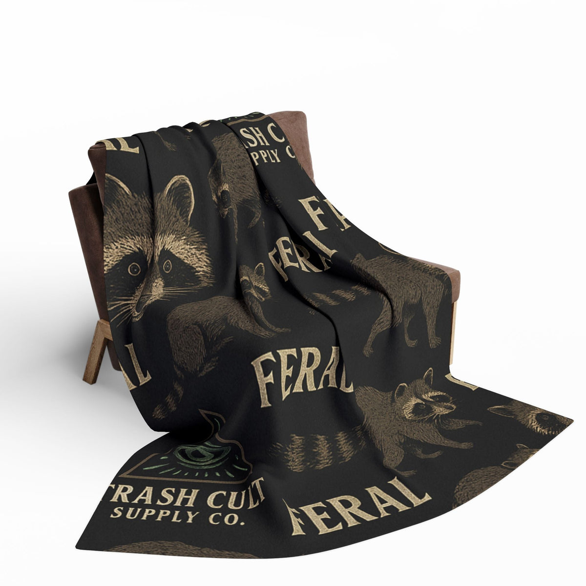 Feral Raccoon Arctic Fleece Blanket, Cozy Wildlife Blanket, Unique Gift for Animal Lovers, Soft Throw for Home Decor, Perfect for Camping