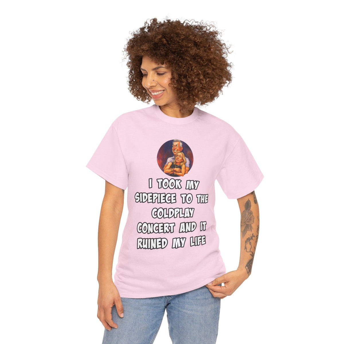Funny CEO Concert Shirt – “I Took My Sidepiece to the Coldplay Concert” Meme Tee – Gildan 5000