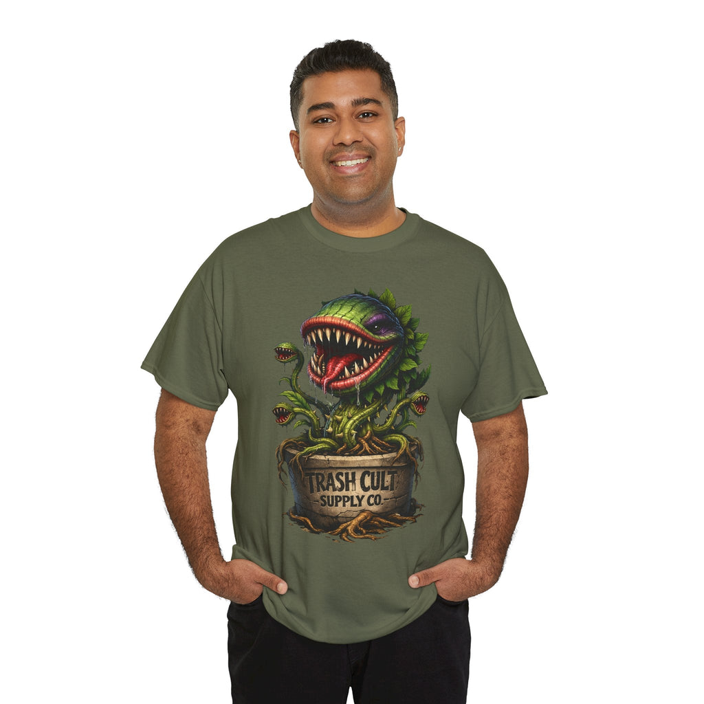 Carnivorous Plant Graphic Tee — "Trash Cult Supply Co." Potted Monster Shirt