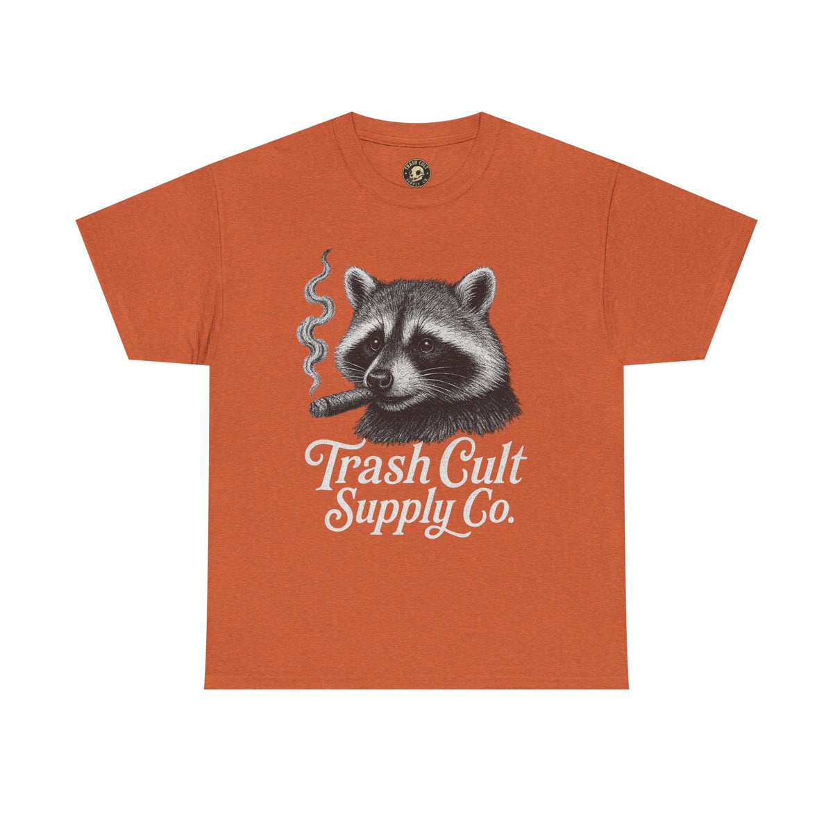 Monochrome Raccoon Cigar Shirt – Trash Cult Supply Co. | Gildan 5000 Tee