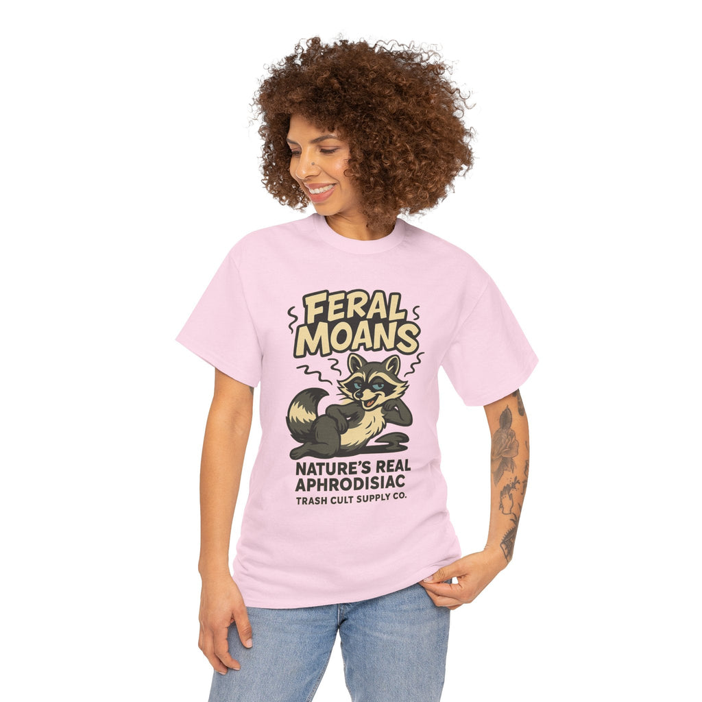 Feral Moans Unisex Heavy Cotton Tee, Funny Graphic Tee, Animal Lover Shirt, Casual Wear, Gift for Nature Enthusiasts