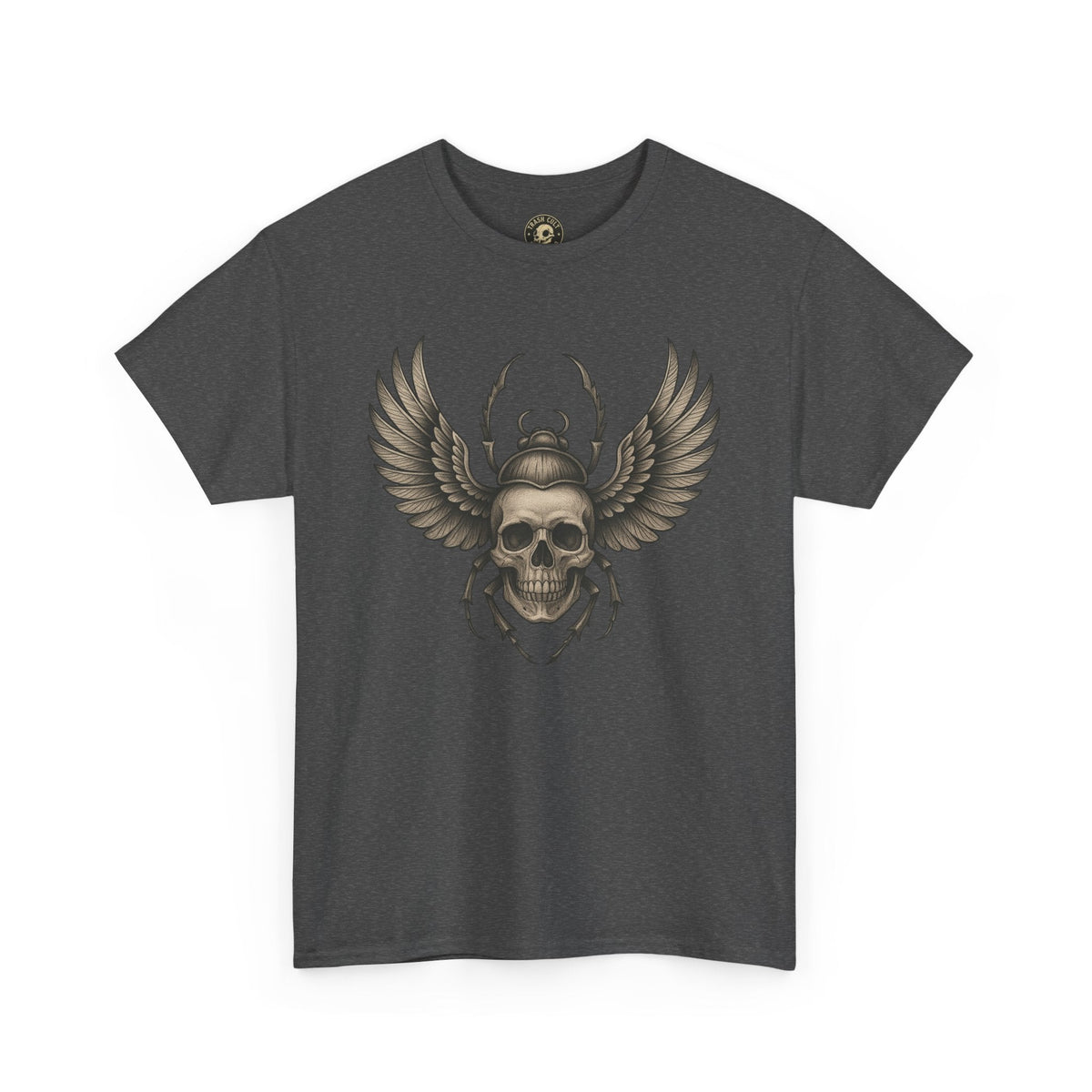 Winged Skull Scarab Shirt – Dark Gothic Beetle Graphic Tee – Gildan 5000 Unisex