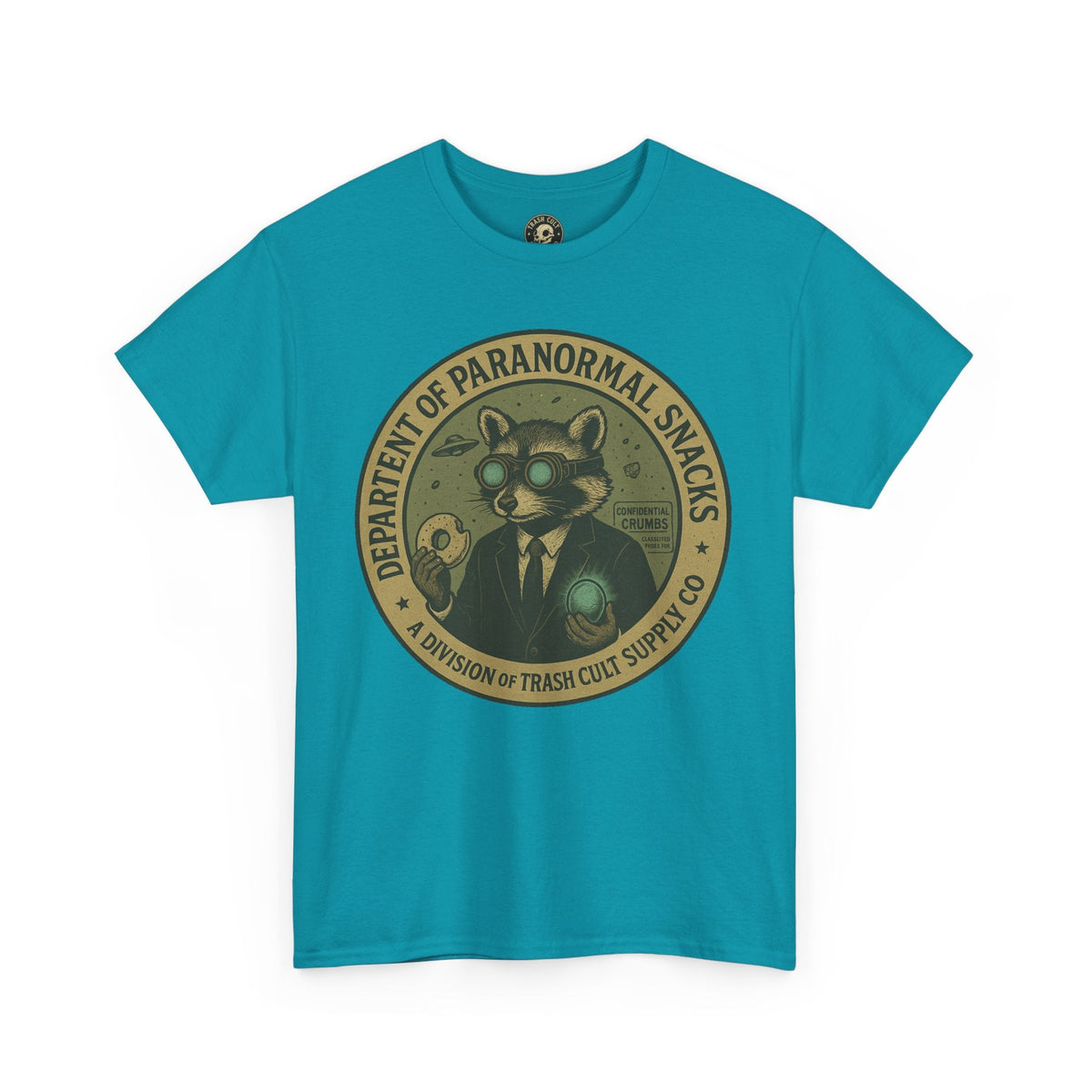 Department of Paranormal Snacks Shirt – Trash Cult Supply Co – Vintage Cryptid Division Tee – Gildan 5000