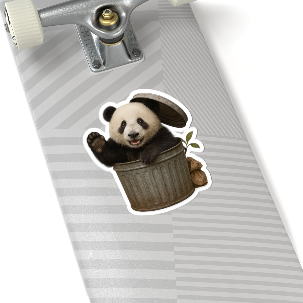 Cute Panda Trash Can Kiss-Cut Stickers, Animal Lover Decor, Fun Laptop Stickers, Cute Planner Stickers, Gift for Kids